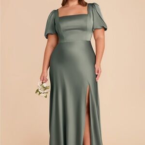 Birdy Grey Sea Glass Puff Sleeve Maxi Dress